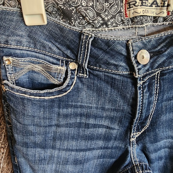 Ariat Jeans‎ Women's Size 31R x 32 REAL Denim Dresden Mid Rise Stretch Straight - Picture 4 of 10